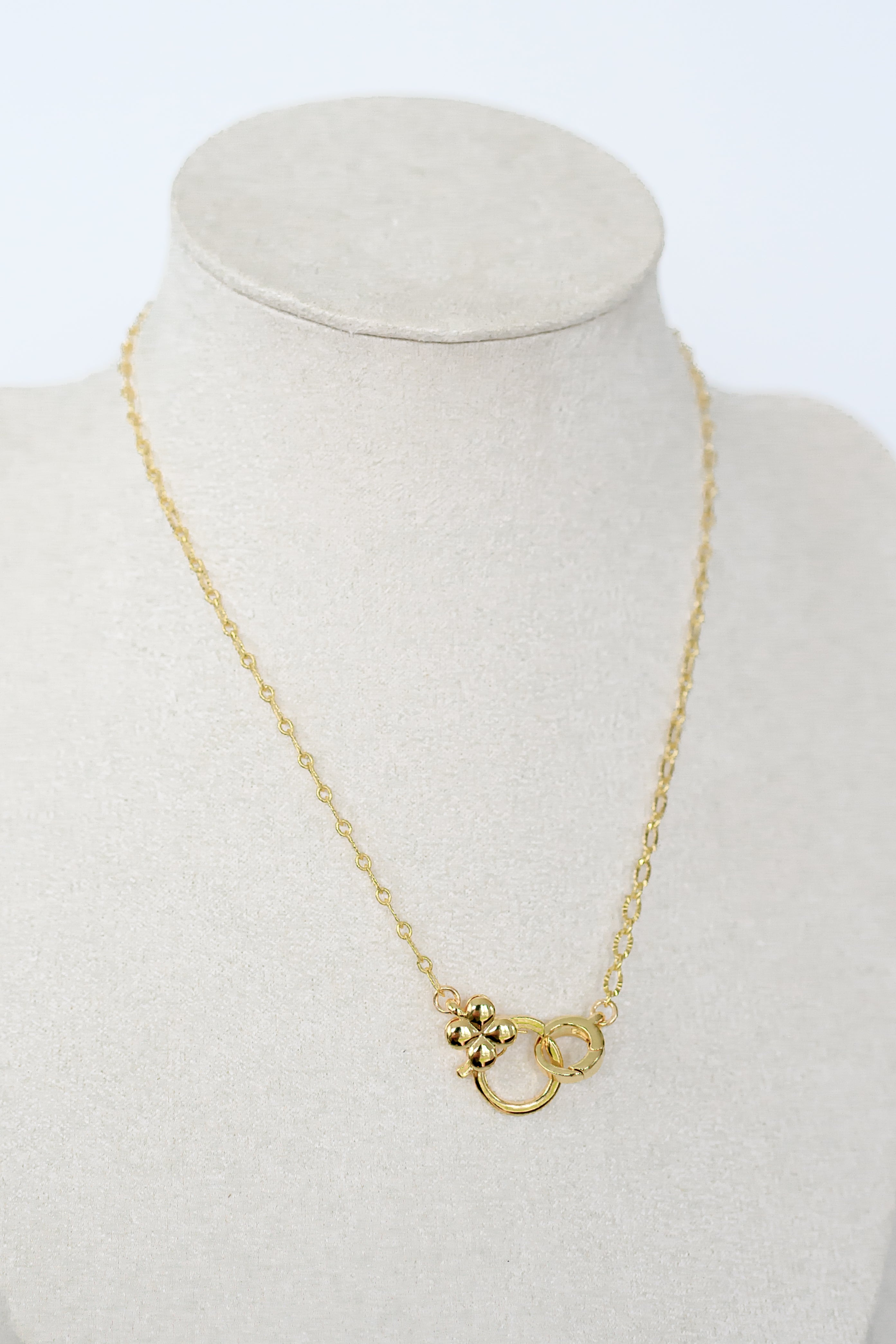 Four leaf Clover Clasp Necklace