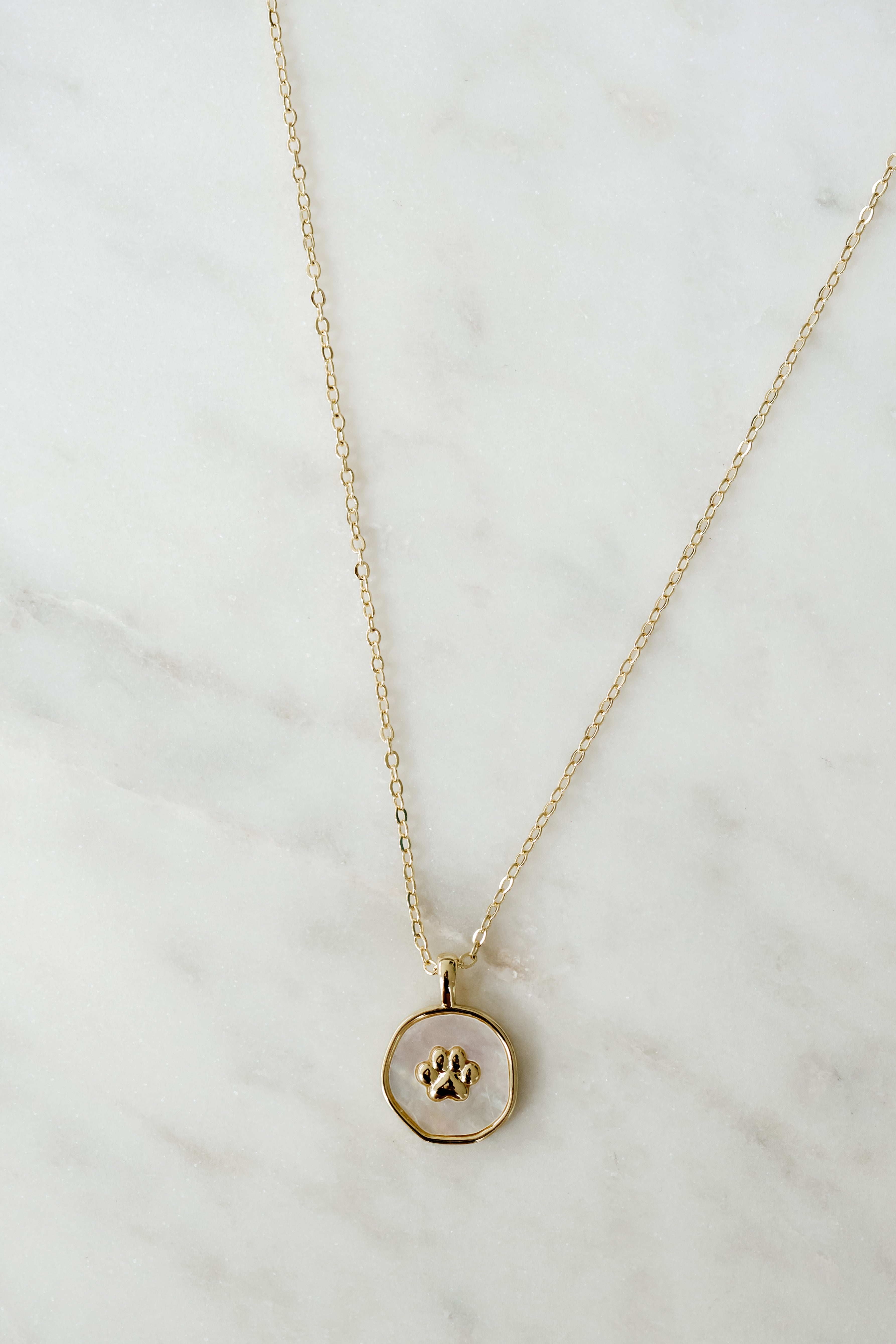 Paw Necklace - Mother Of Pearl
