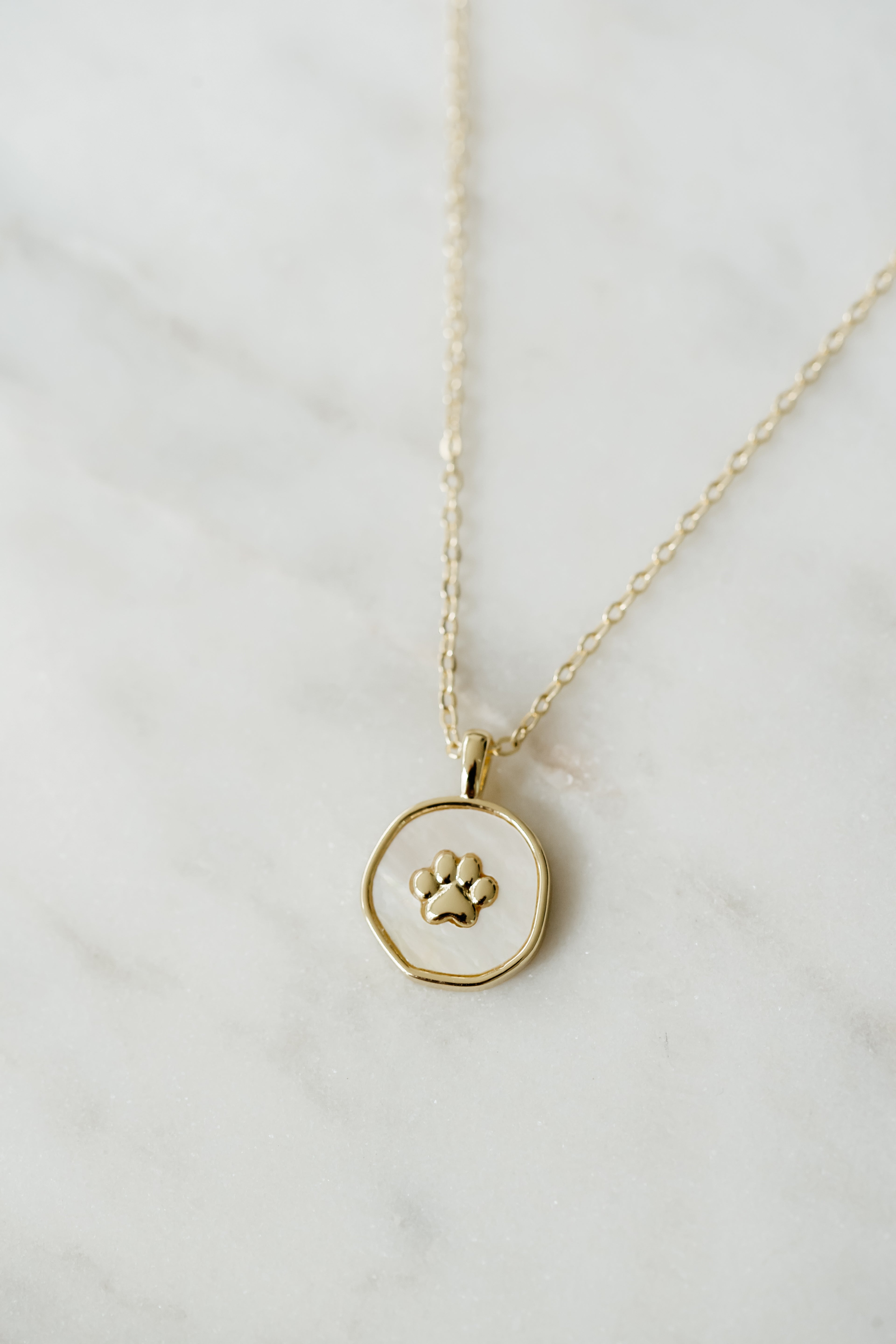 Paw Necklace - Mother Of Pearl