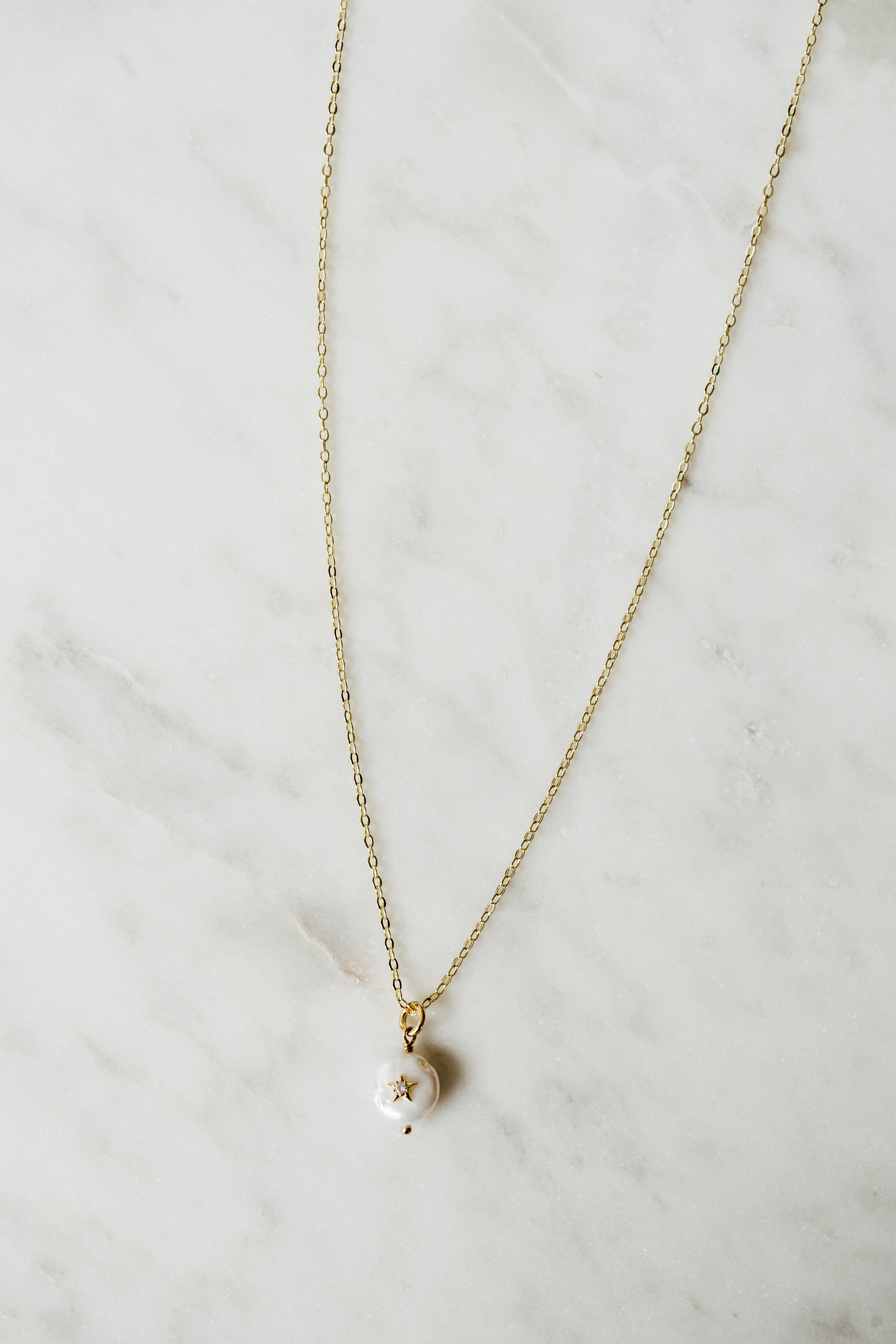 Pearl With Star Necklace