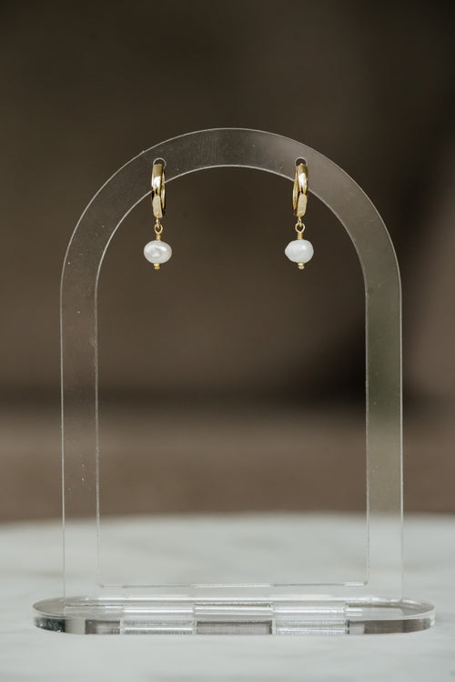 Charm Earrings - Pearl