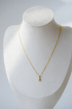 Birthstone Necklace - Teardrop Bezel Stone