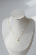 Birthstone Necklace - Teardrop Bezel Stone