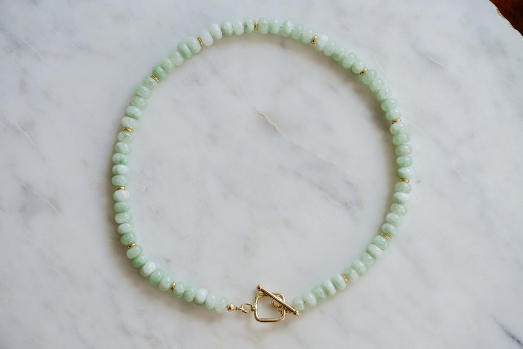Light Green Beaded Necklace