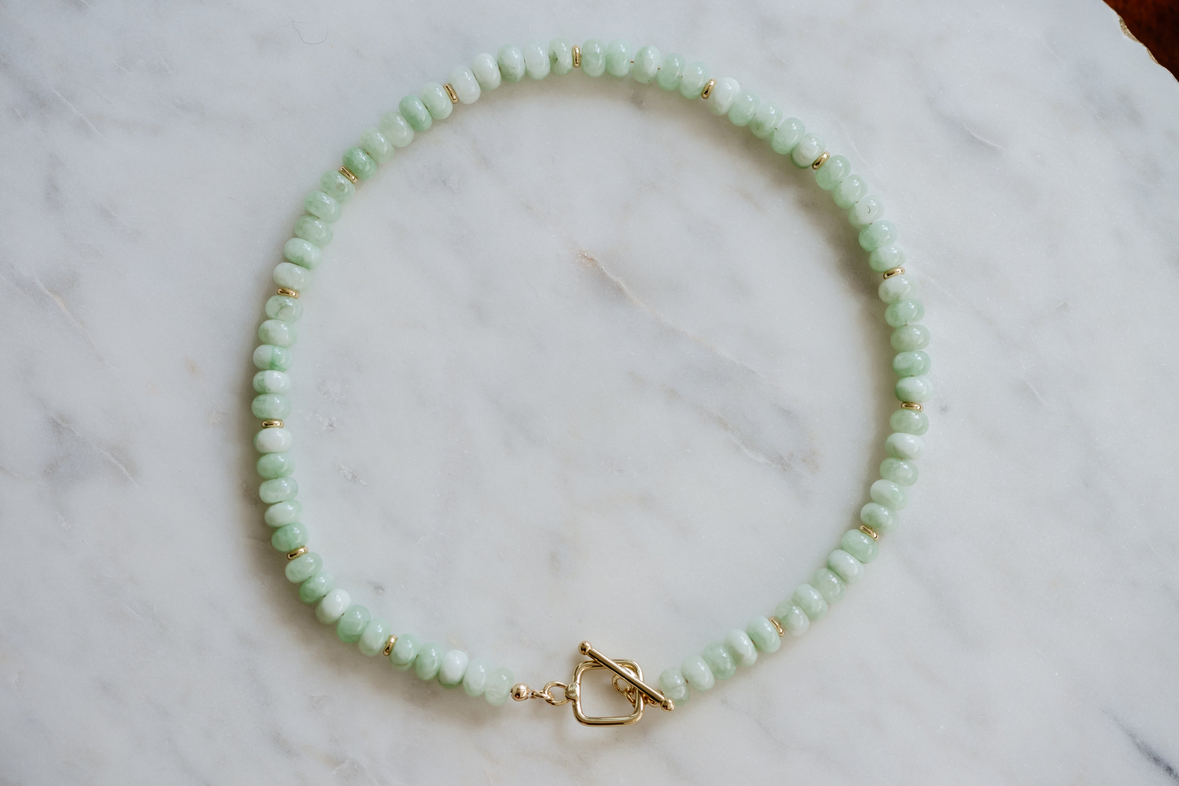 Light Green Beaded Necklace
