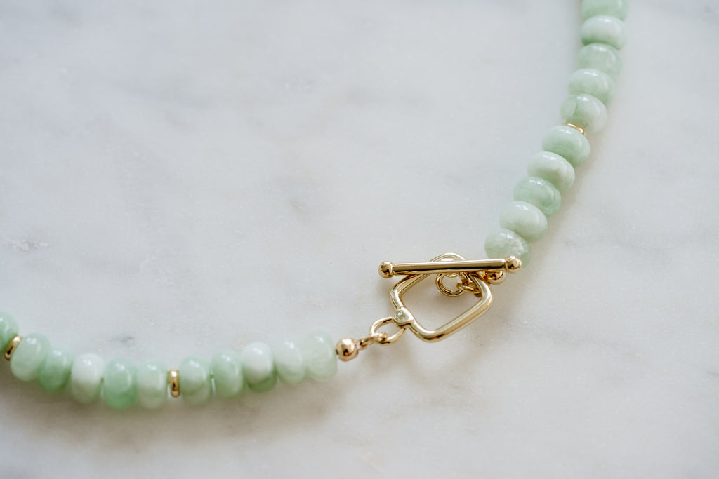 Light Green Beaded Necklace