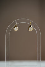Teardrop Bezel Drop Earrings