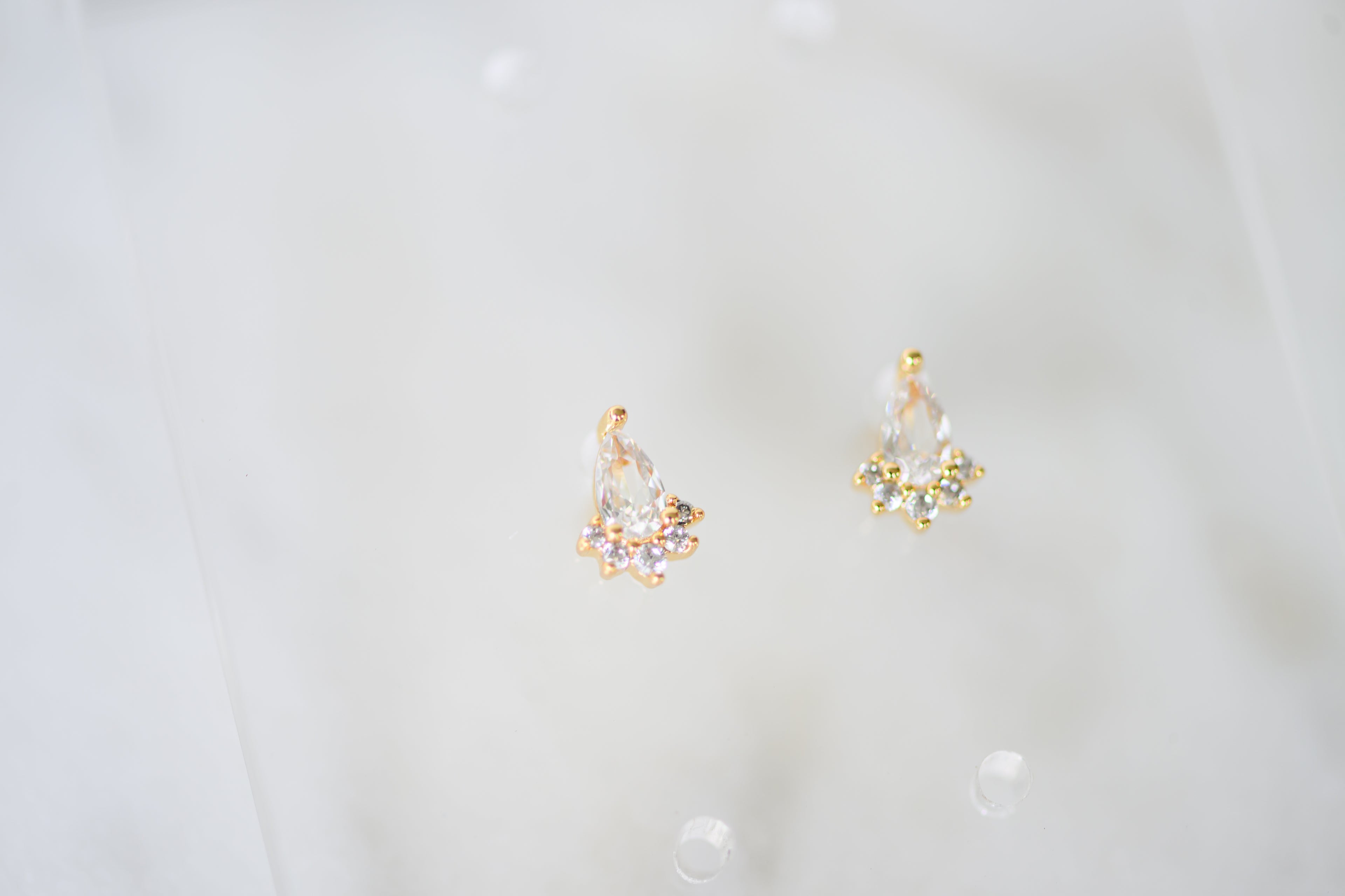 Teardrop Fan Stud Earrings