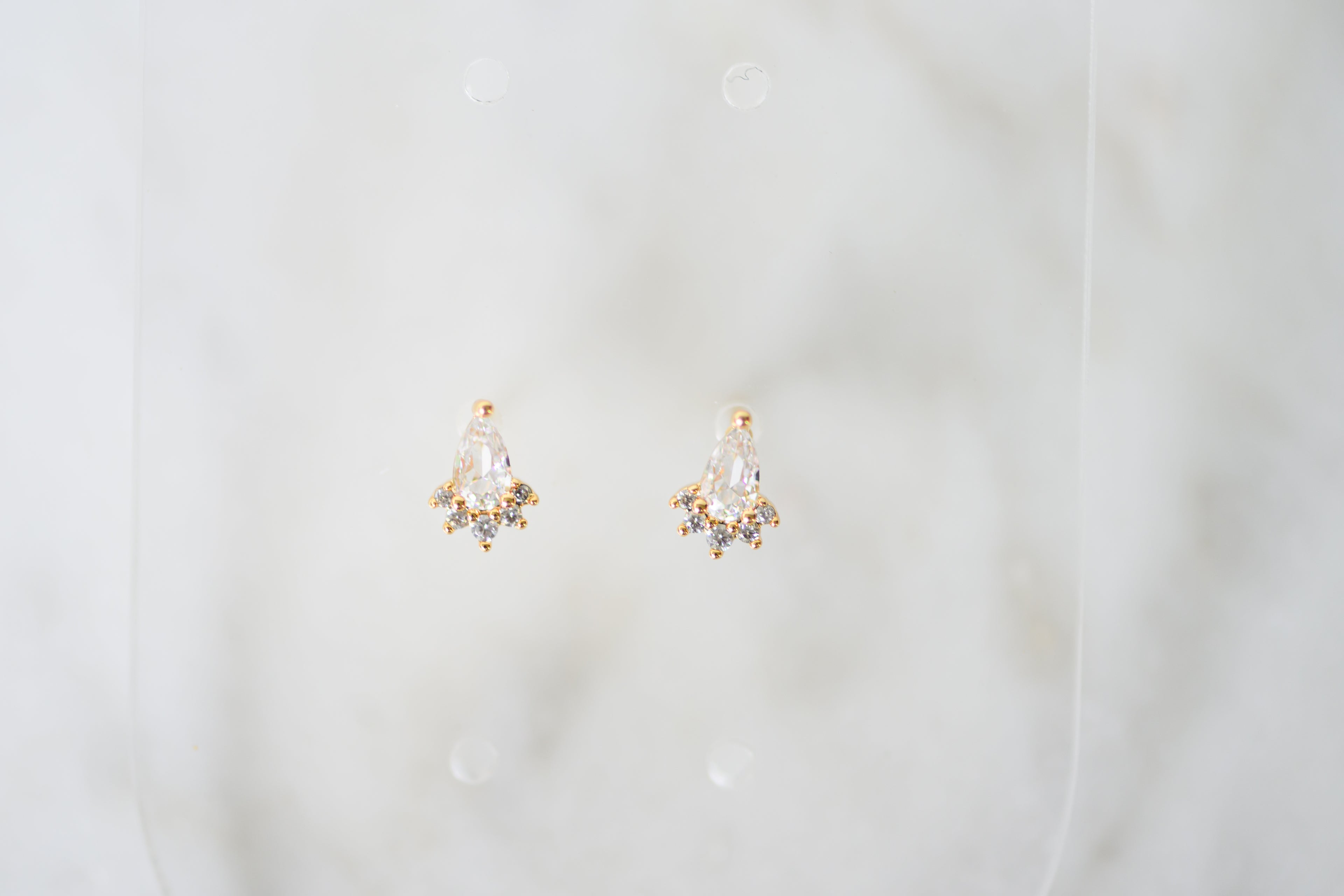 Teardrop Fan Stud Earrings