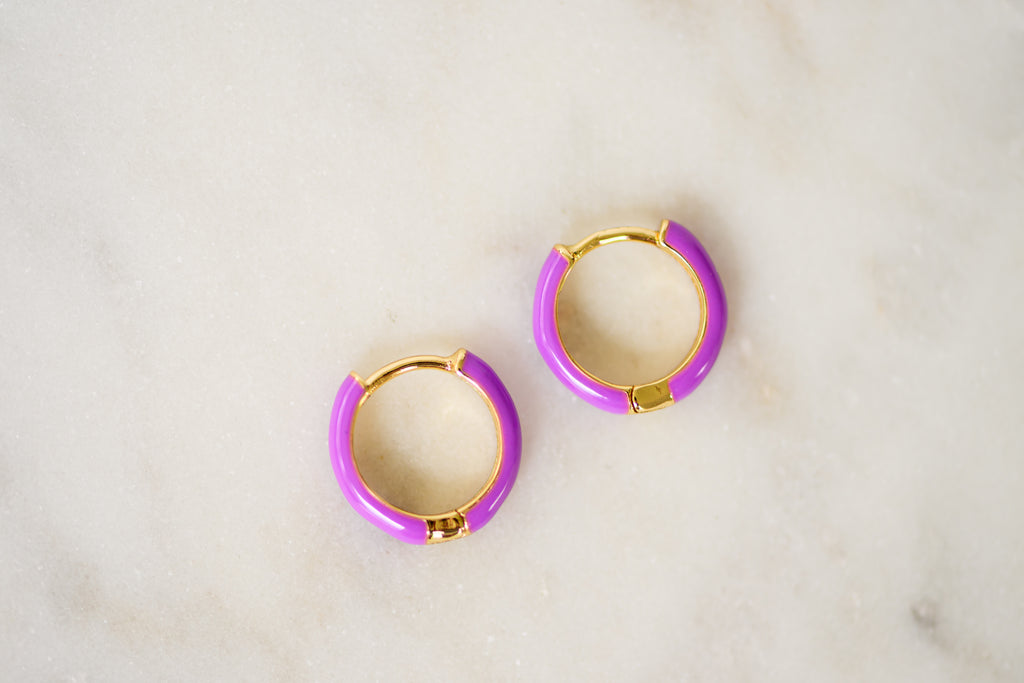 Color Pop Huggie Earrings