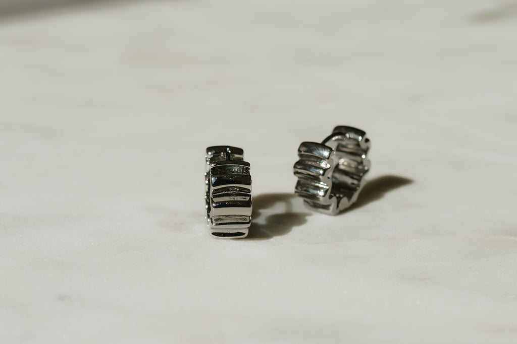 Wavy Huggie Earrings