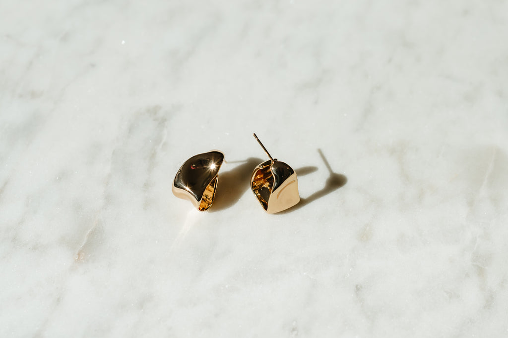 Pinched Chunky Hoop Earrings