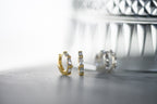 Baguette CZ Hoop Earrings