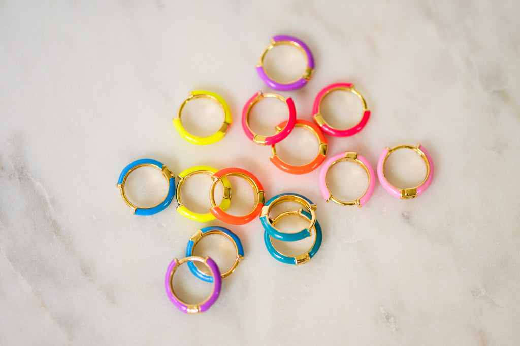 Color Pop Huggie Earrings