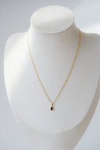 Birthstone Necklace - Teardrop Bezel Stone