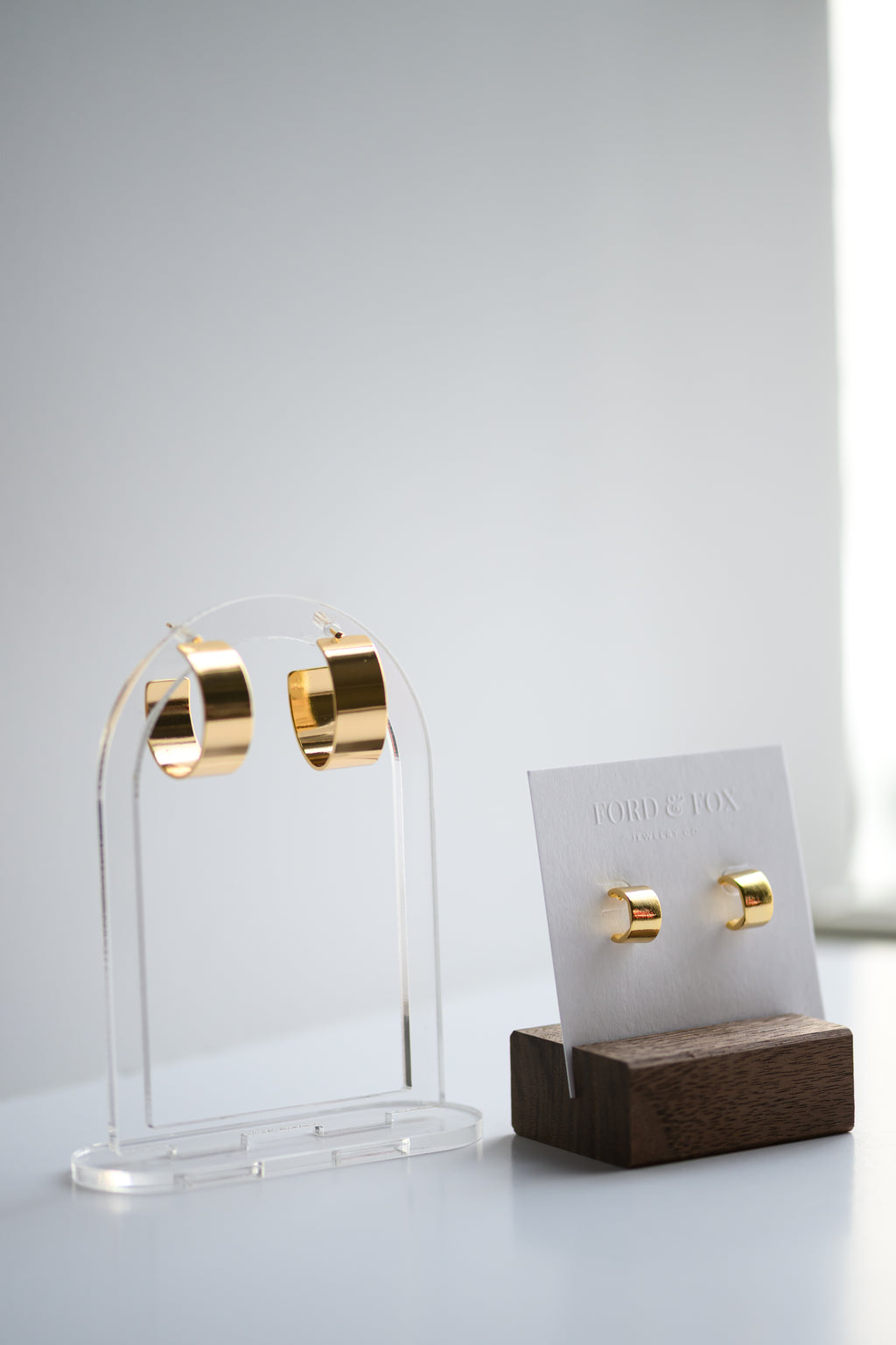 Gold Flat Hoop Earring