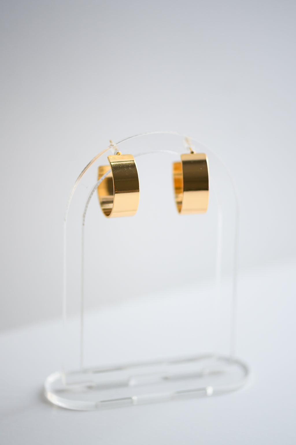 Gold Flat Hoop Earring