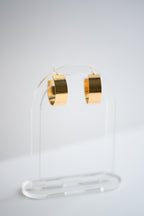 Gold Flat Hoop Earring