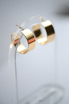 Gold Flat Hoop Earring