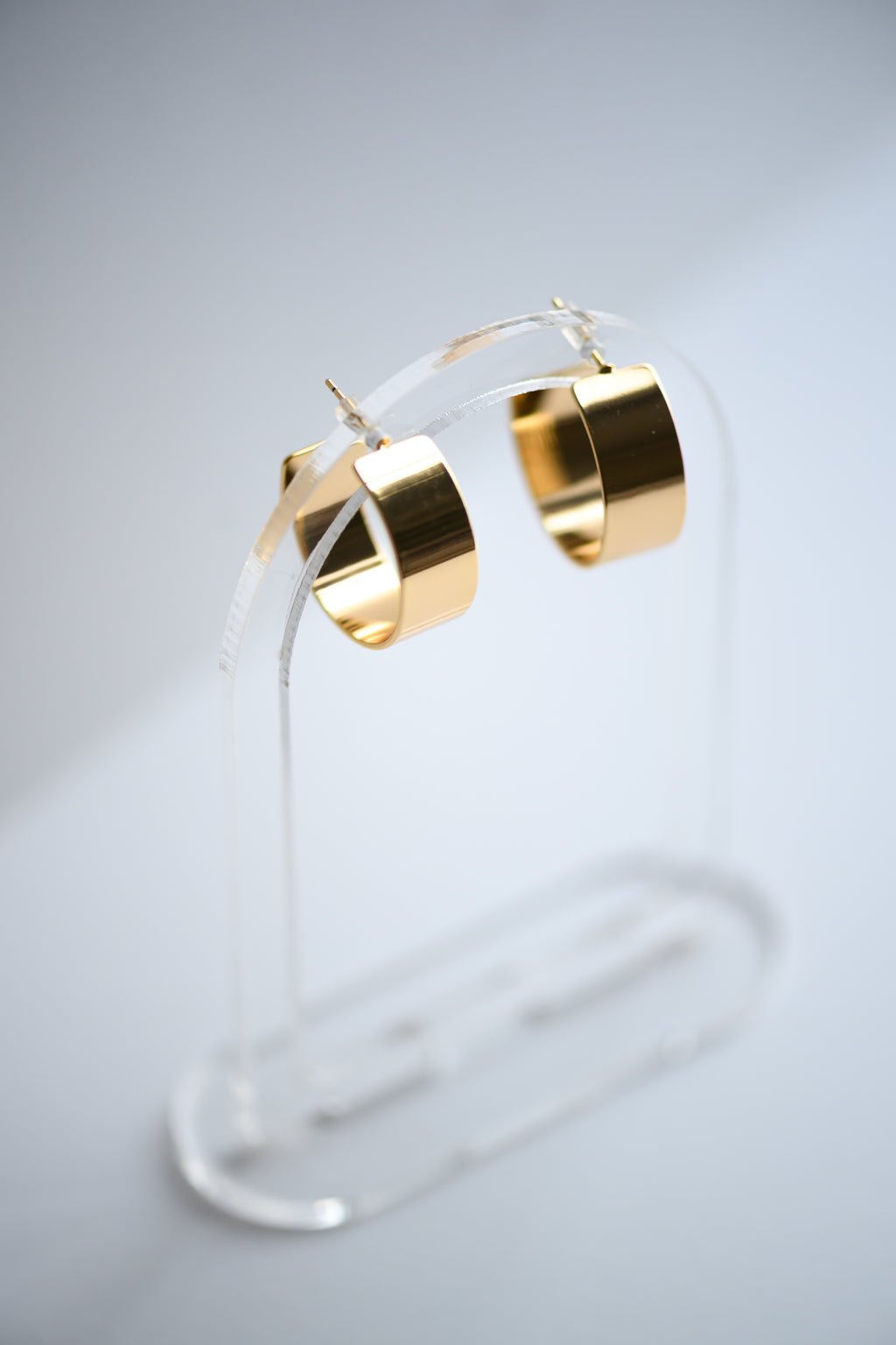 Gold Flat Hoop Earring