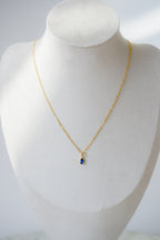 Birthstone Necklace - Teardrop Bezel Stone