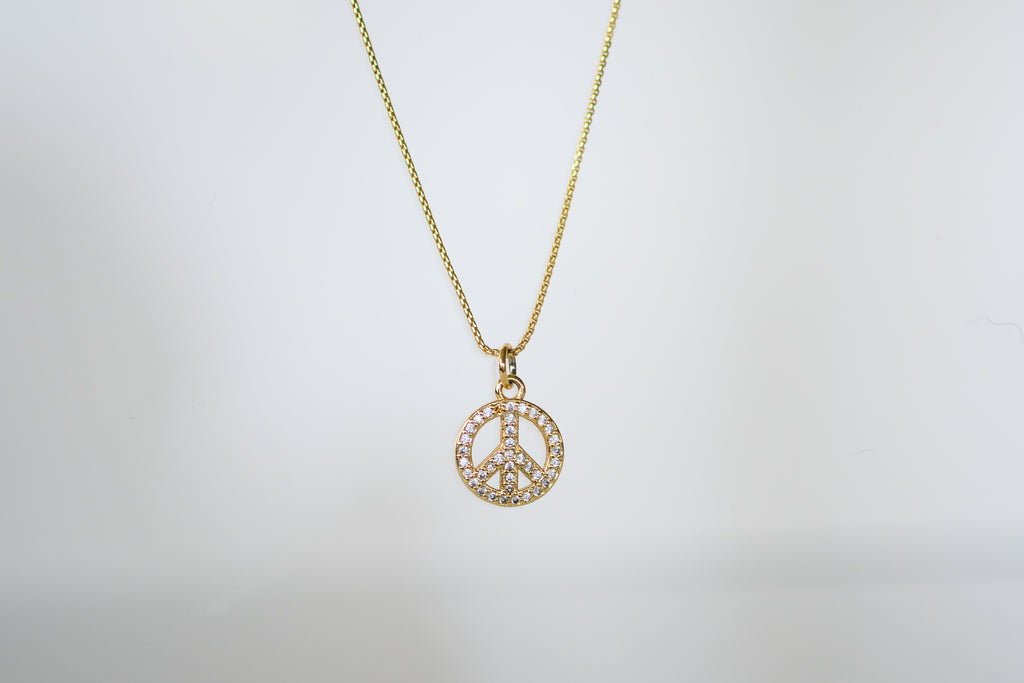 Peace Sign Necklce