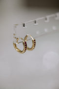 Pink CZ Hoop Earring