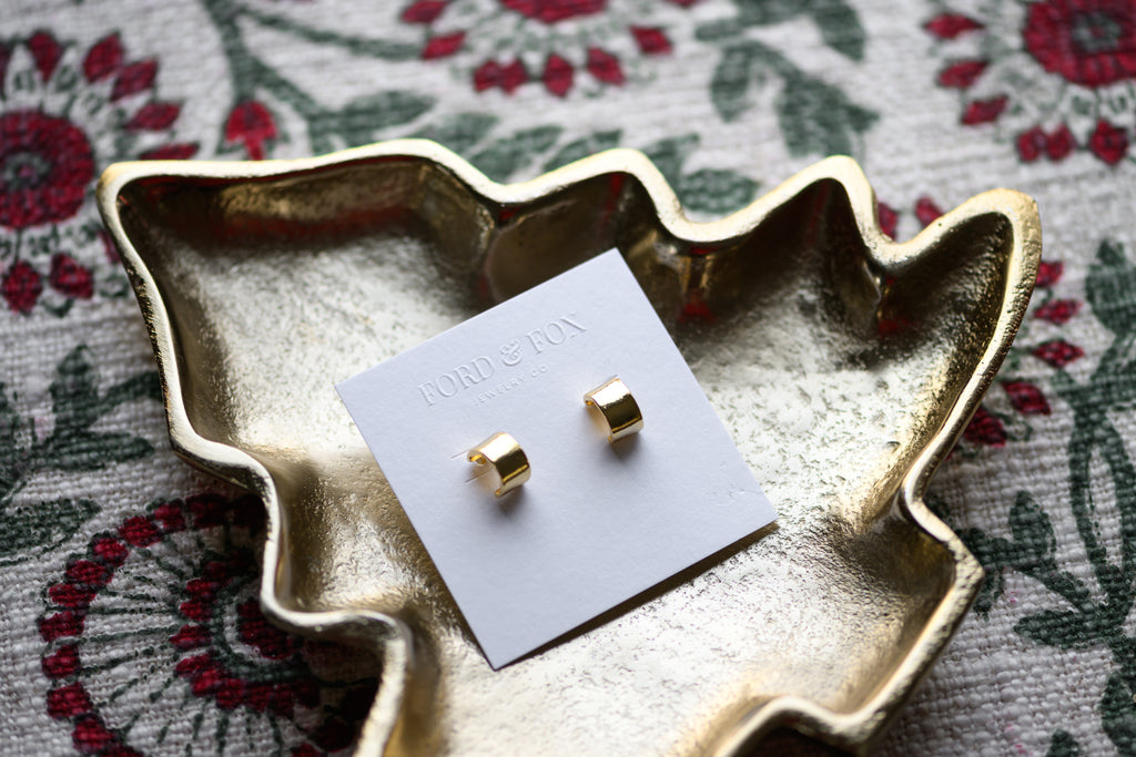 Satin Finish Tiny Hoop Earring