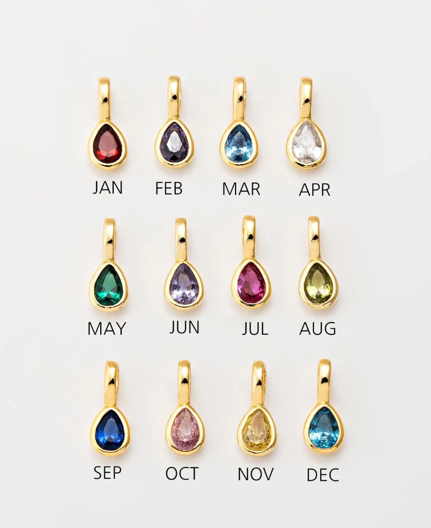 Birthstone Add-On Charm Teardrop