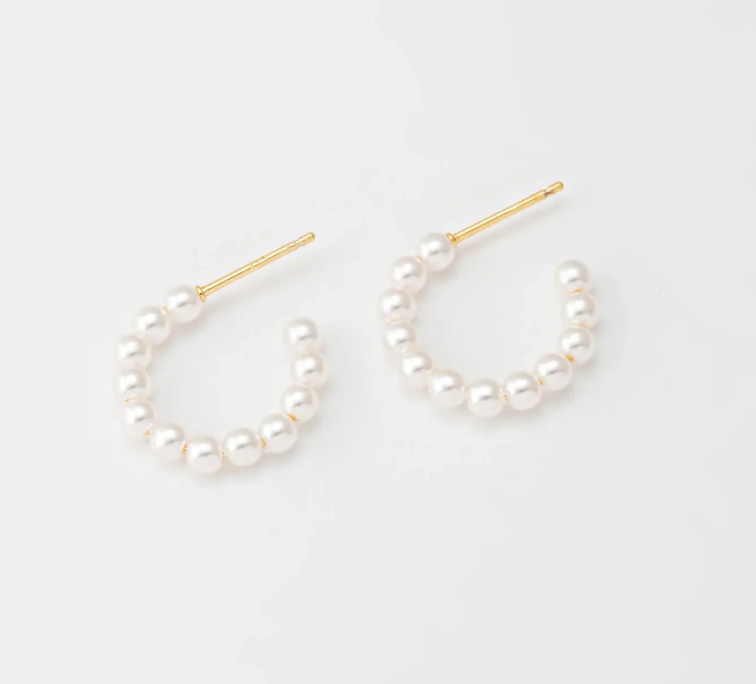 Pearl Hoop Earrings