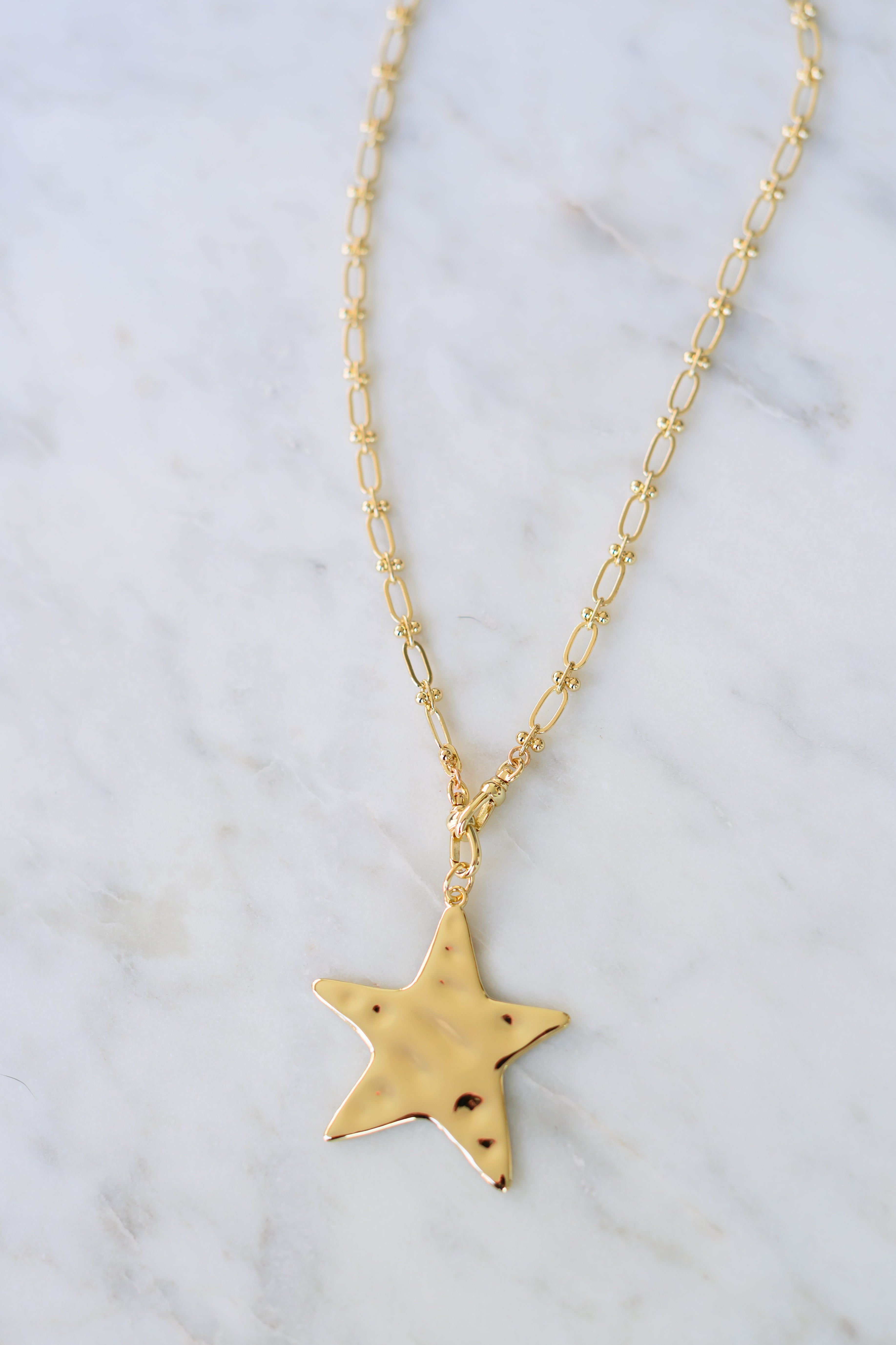 Hammered Star Necklace