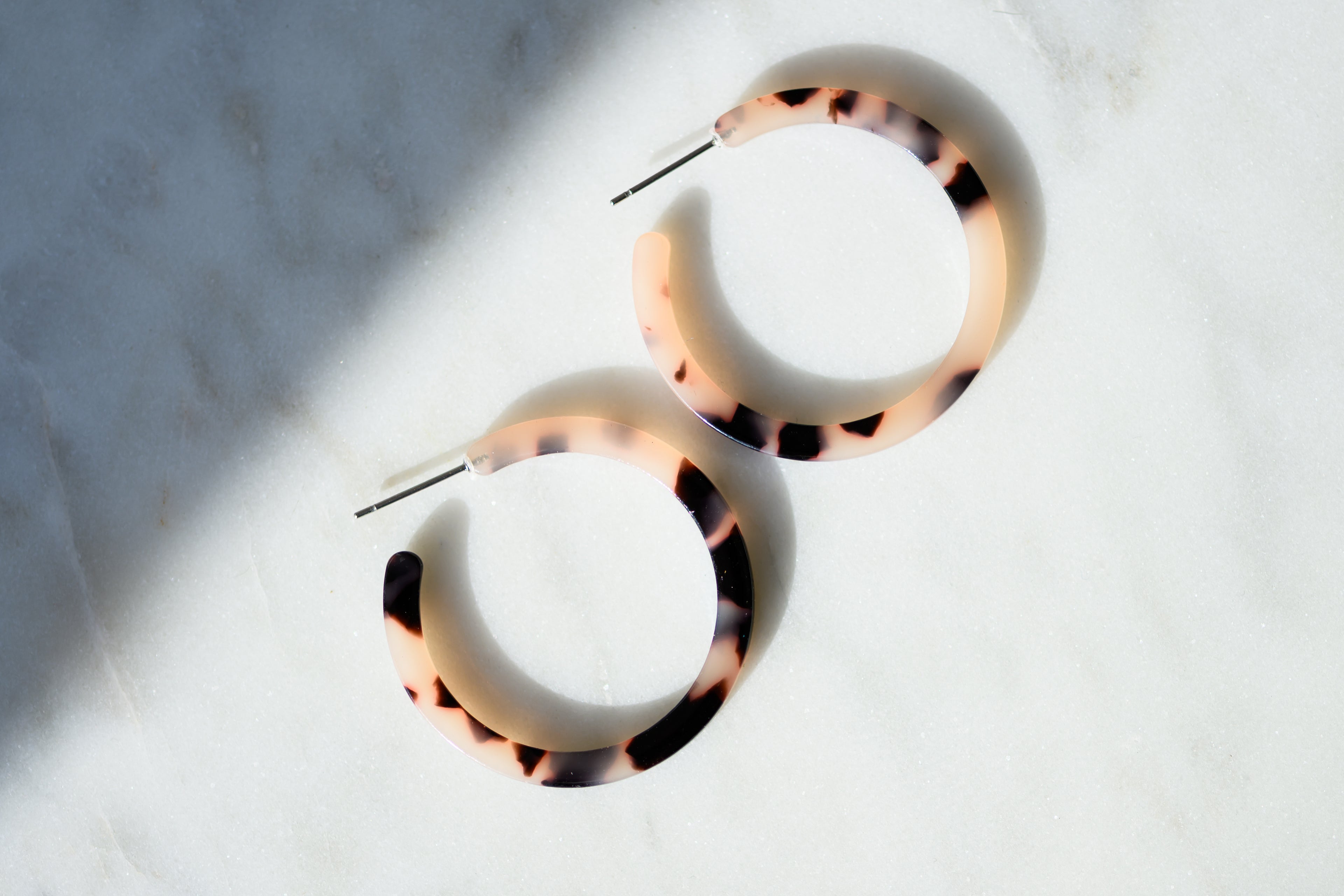 Tortoiseshell Hoop Earrings