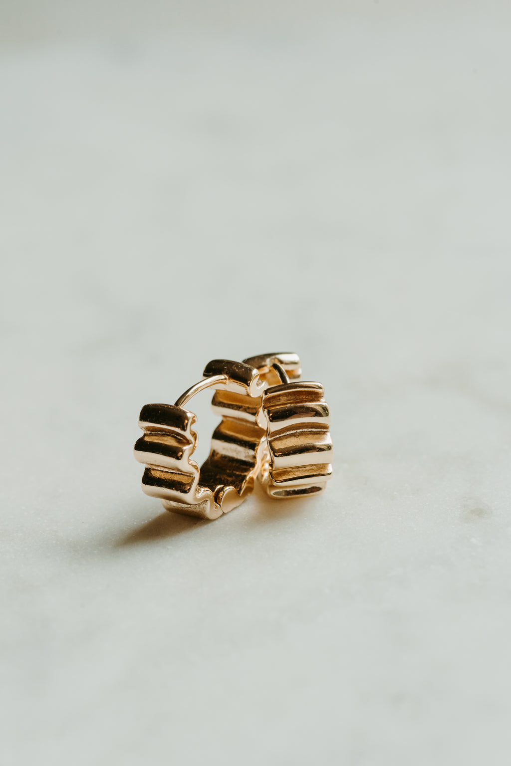 Wavy Huggie Earrings