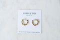 Twist N Hammered Hoop Earrings