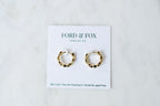 Twist N Hammered Hoop Earrings